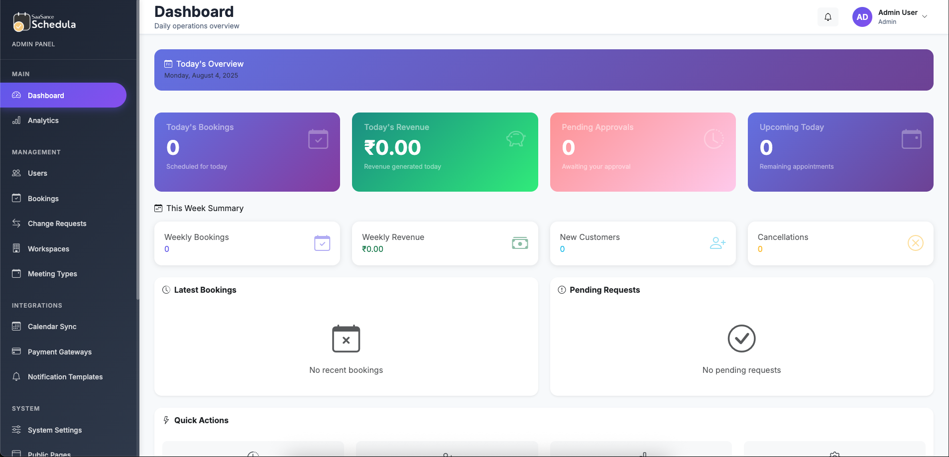 Schedula - Professional Booking & Scheduling Management System - Screenshot