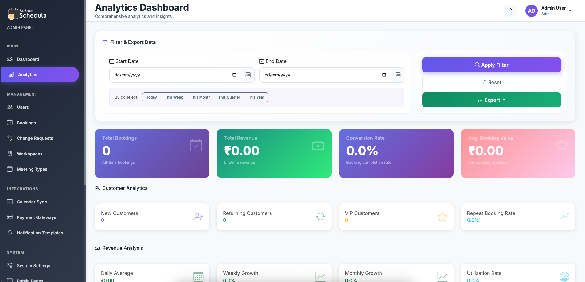 Schedula - Professional Booking & Scheduling Management System - Screenshot