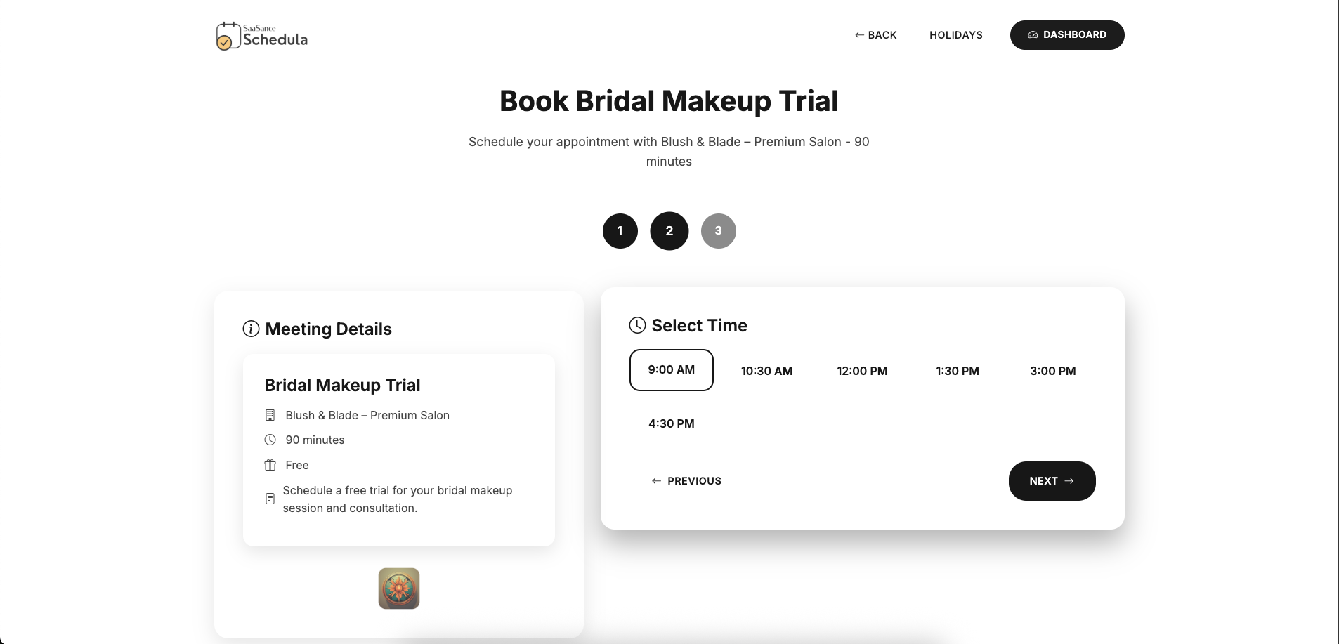 Schedula - Professional Booking & Scheduling Management System - Screenshot